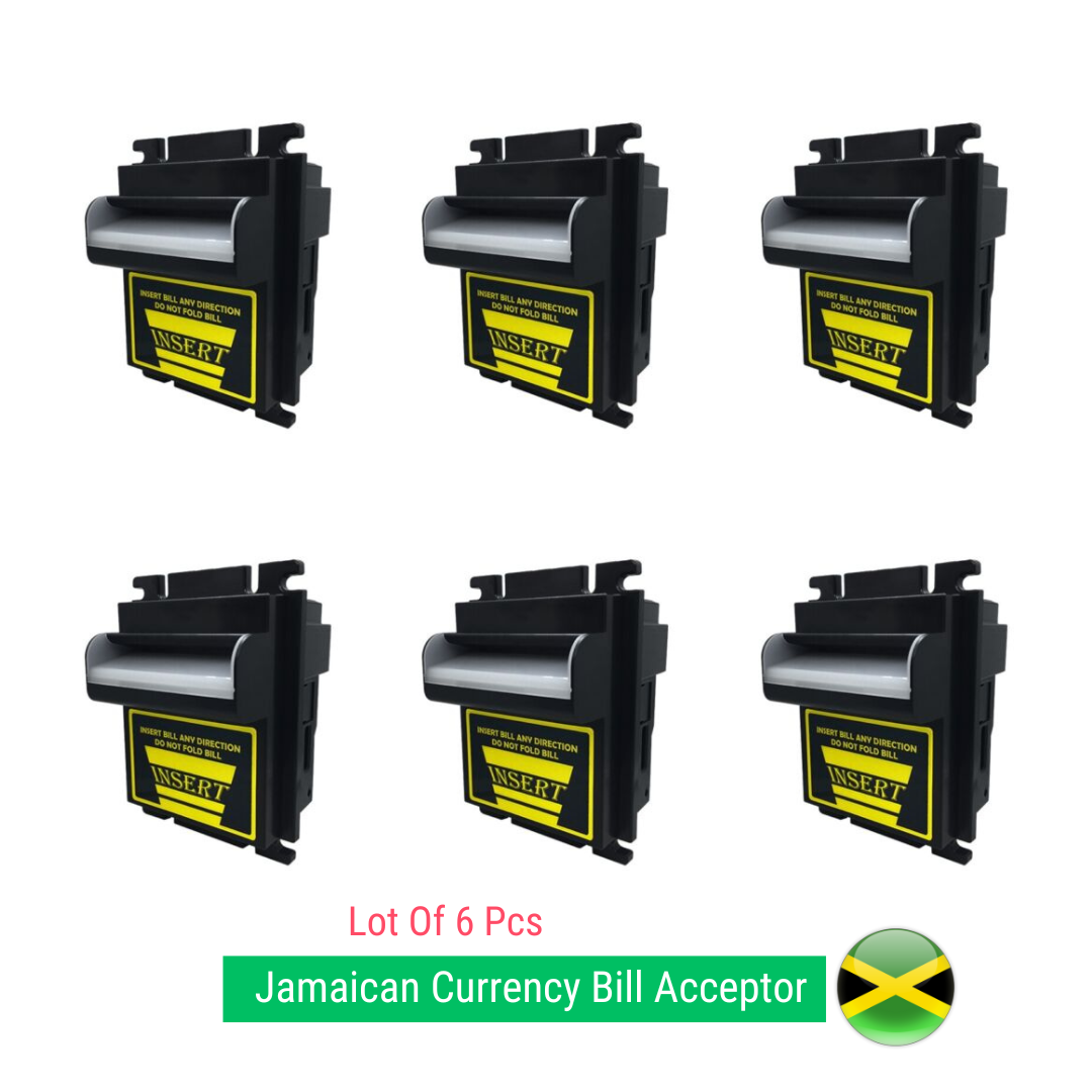 TOP TB74 Jamaican Currency Bill Acceptor Validator 4way 12V/PULSE (Lot of 6 pcs)