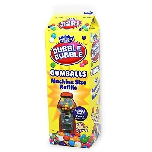 Dubble Bubble Gumball Machine Refill Carton, 20-Ounce Assorted Gumballs