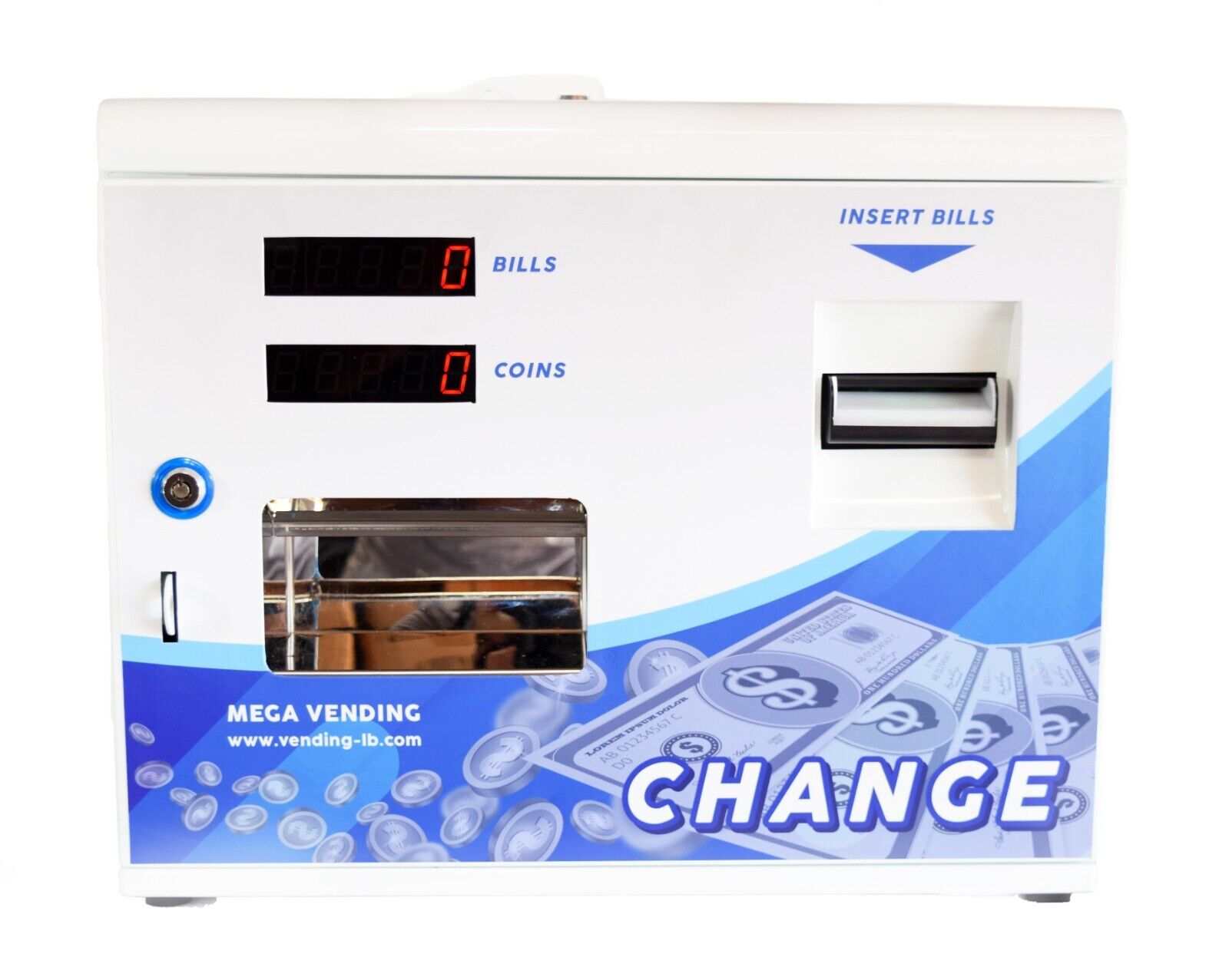 Dollar bill change machine fits 3000 quarters/ tokens 750$bills exchange dollars