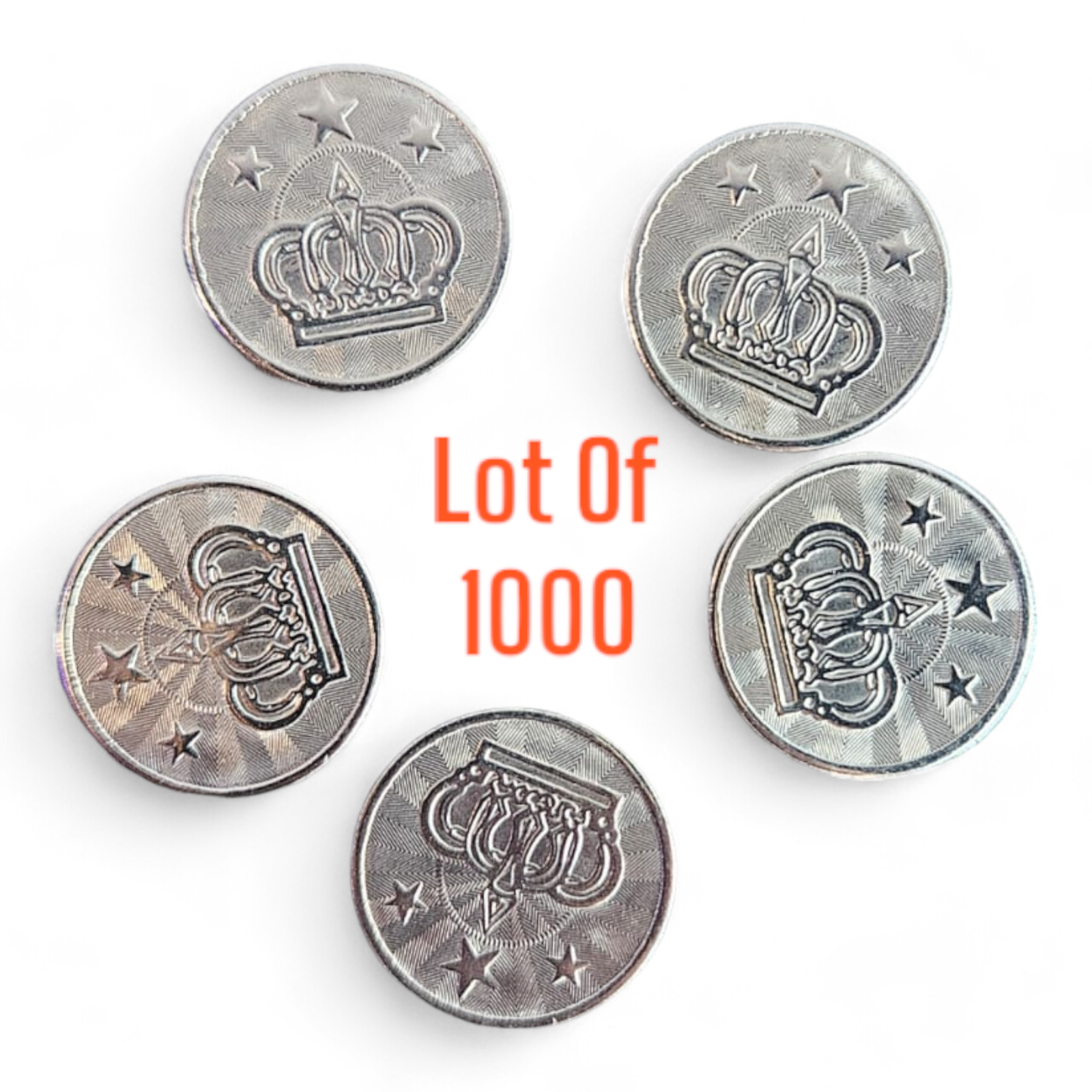 Arcade Game Tokens -.984 - Bag of 1000 For Claw Machines, Casino, Coin Pushers