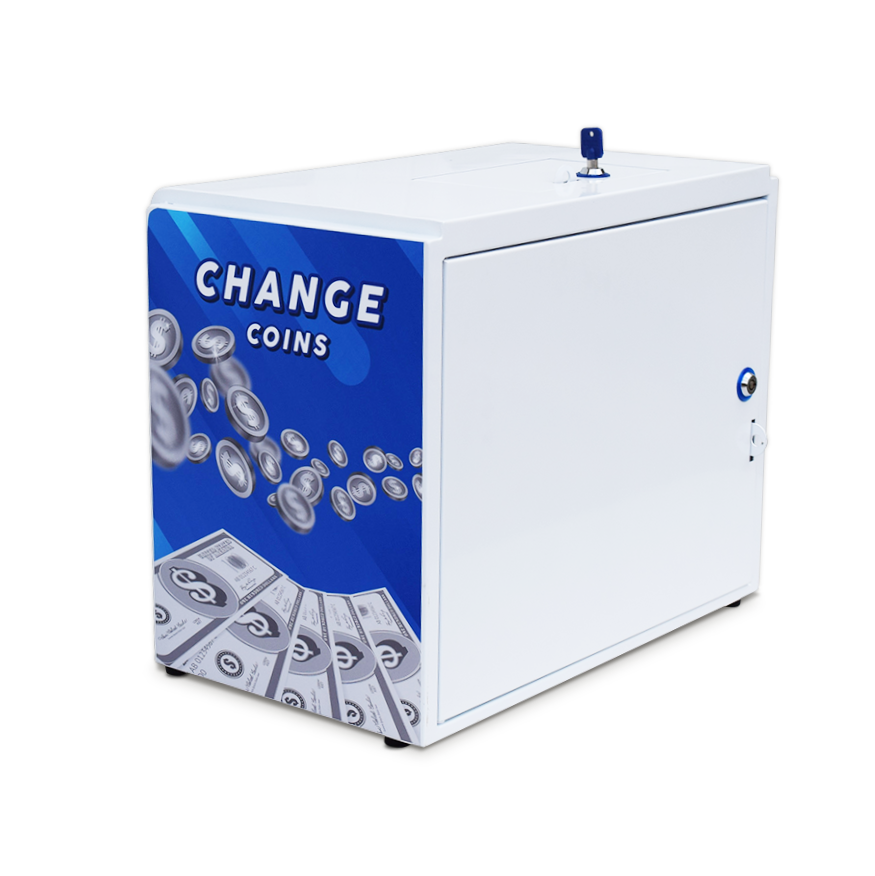 Dollar bill change (rear load) machine fits 3,000 quarter exchange dollars/coins