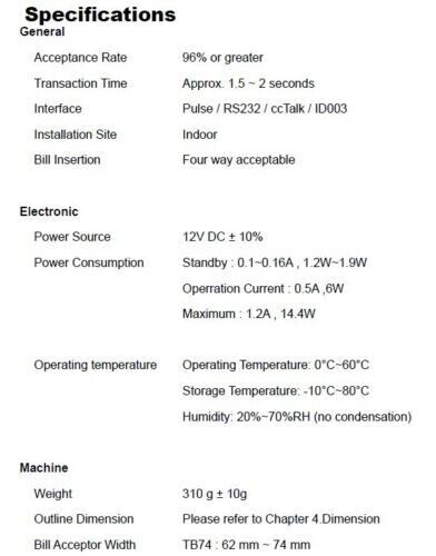 Coffee Inns Dollar Bill Changer Update Validator Kit-Replace JCM DBV10 20 30 ZBA