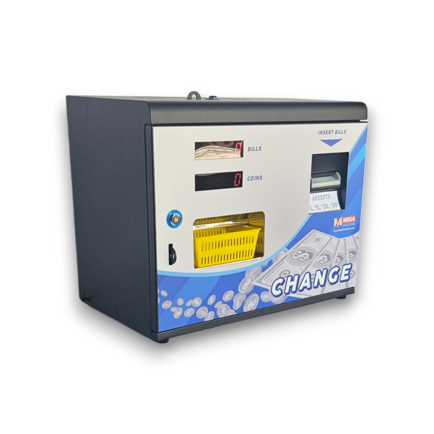 Dollar bill change machine fits 3000 quarters/ tokens 750$bills exchange dollars