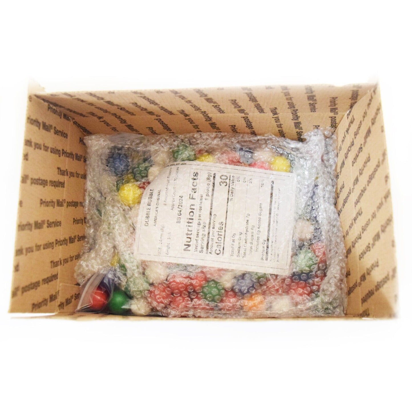 Dubble Bubble 1" Inch/ 24mm Gumballs Assorted Flavors (5LB/ 285ct) Bulk 5 Pound