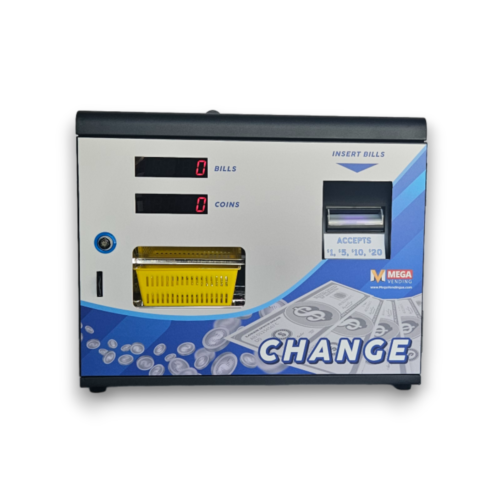 Dollar bill change machine fits 3000 quarters/ tokens 750$bills exchange dollars