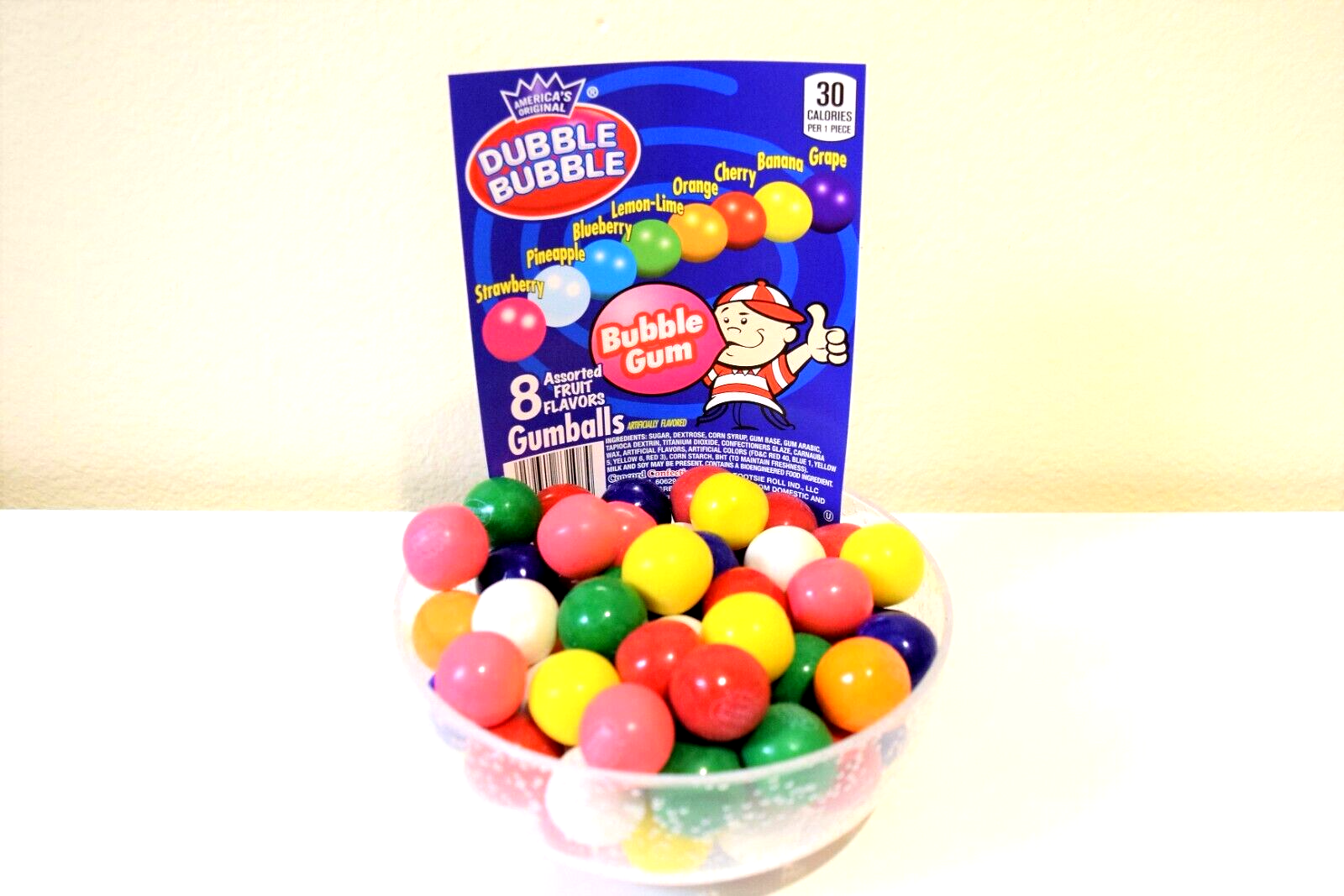 Dubble Bubble Fresh Gumballs Box 1" Inch (850 ct.) 16 LBS Bulk Vending FREE SHIP