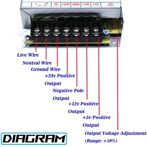 5V 12V 24V Output Switching Adjustable Claw Arcade Power Supply Video Machine