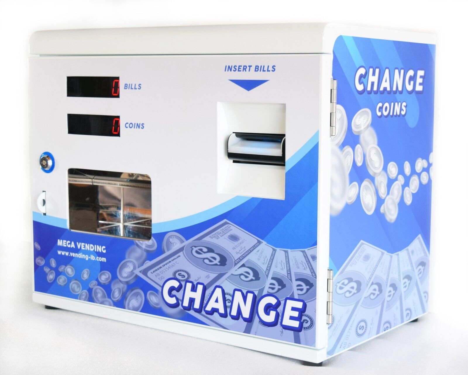 Dollar bill change machine fits 3000 quarters/ tokens 750$bills exchange dollars