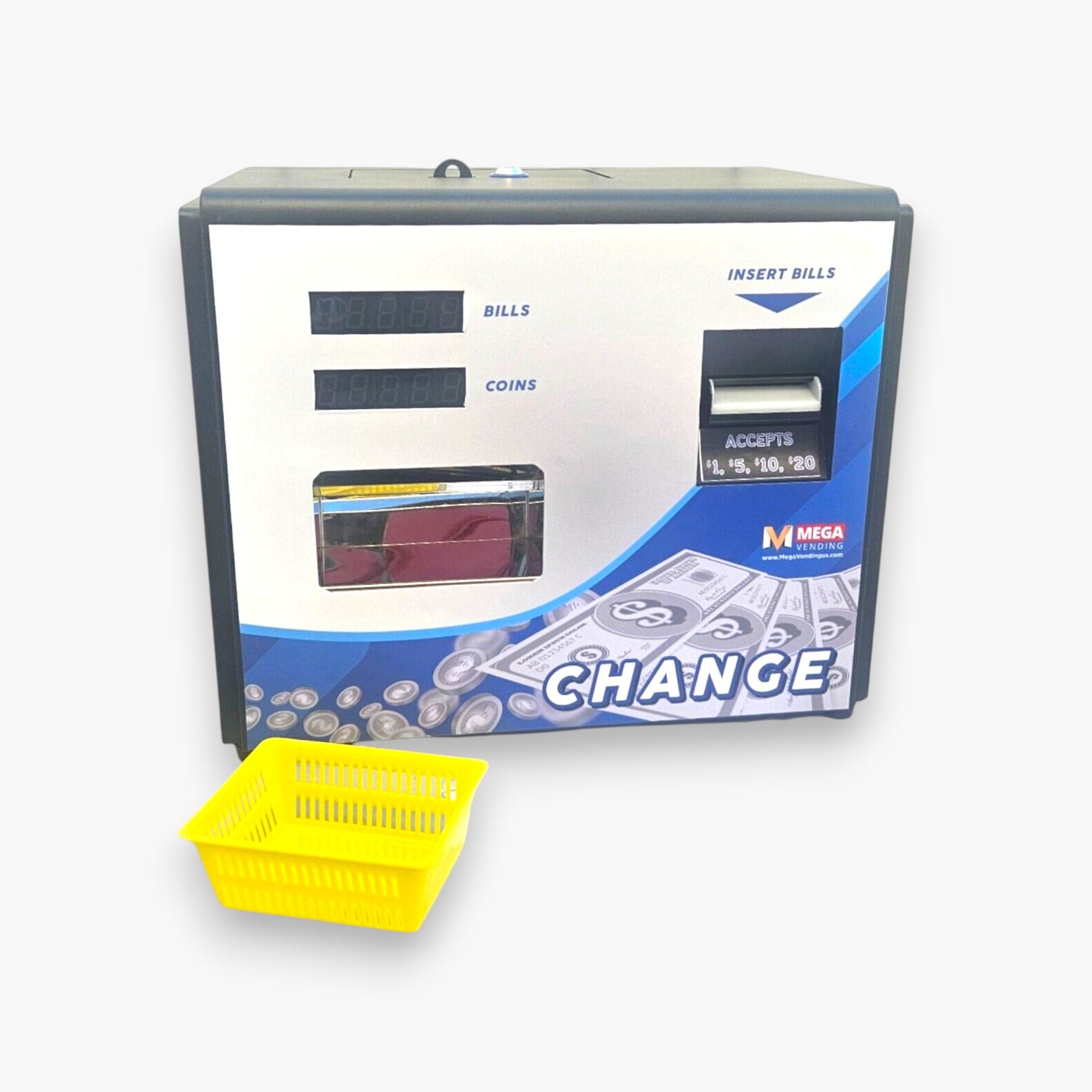 MV-101 BB Rear Load Dollar Bill to Coin/Token Changer – Black