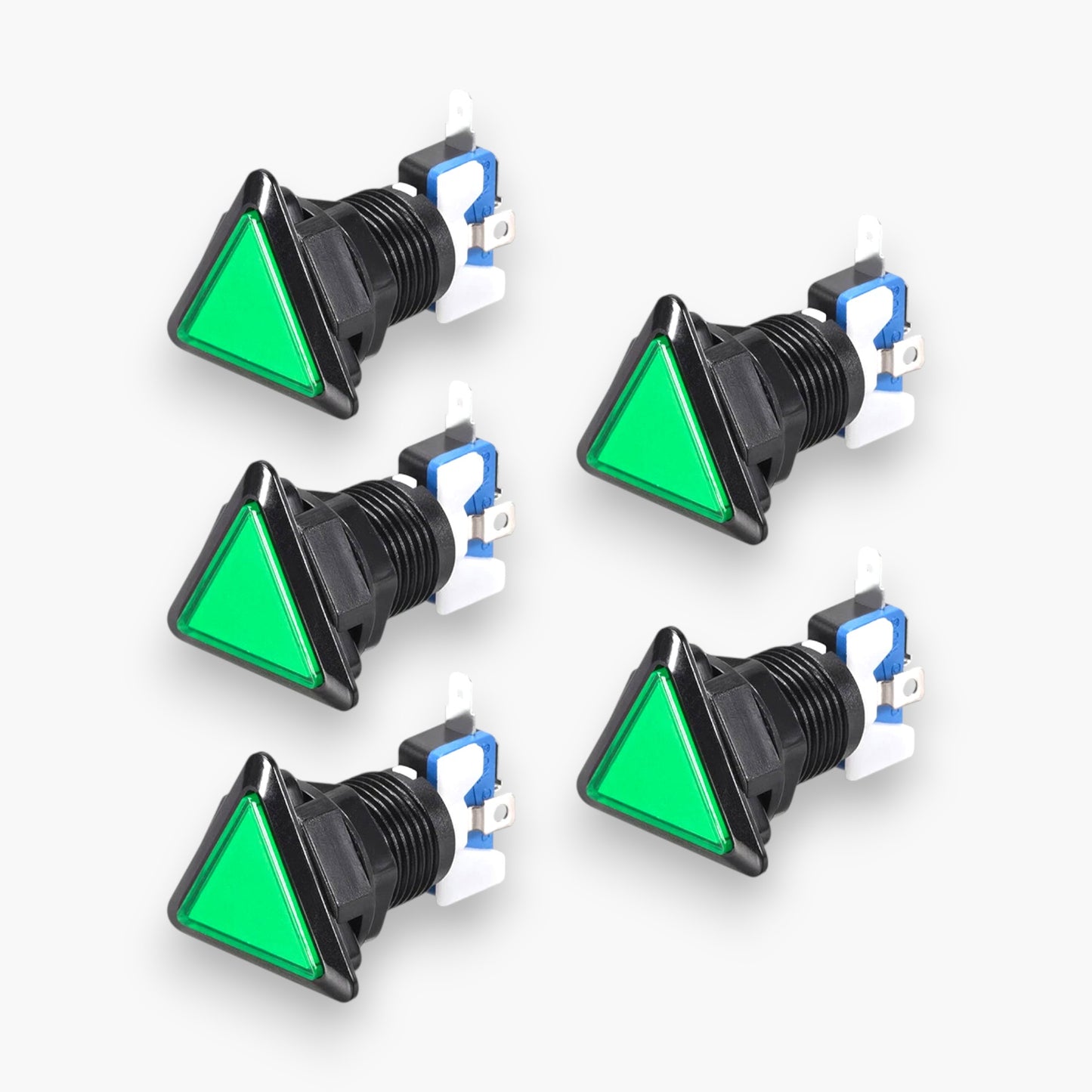 Triangle Arcade Push Button with Led Light & Micro Switch (Set of 5) – Free Shipping