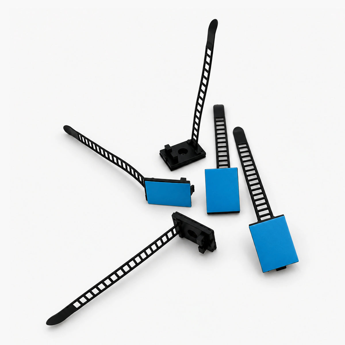 Adhesive cable tie mount base showing center screw hole