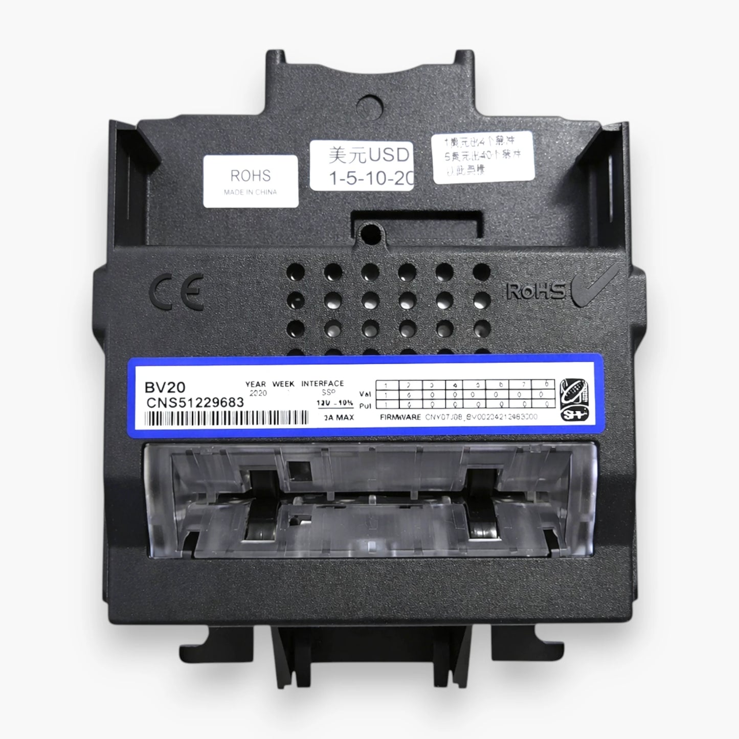 Commercial BV20 cash acceptor for vending machines, kiosks and gaming equipment