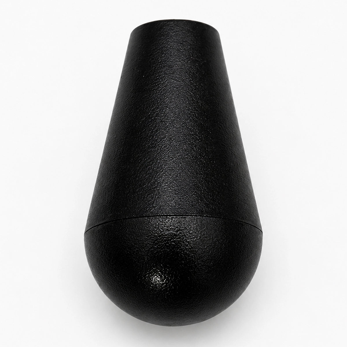black joystick ball handle with textured finish and visible mounting opening.
