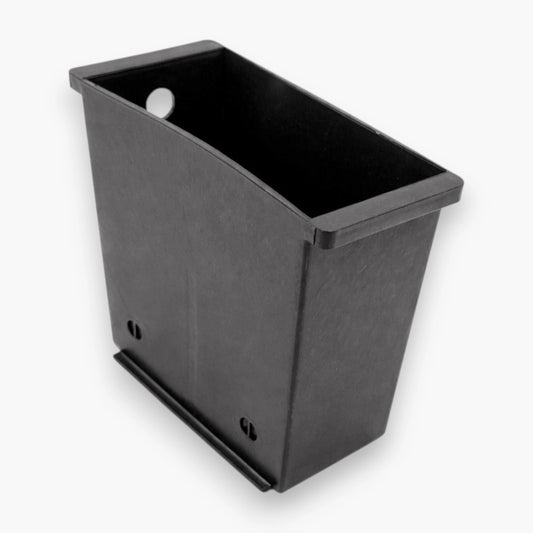 Black coin collection box with built-in carry handle