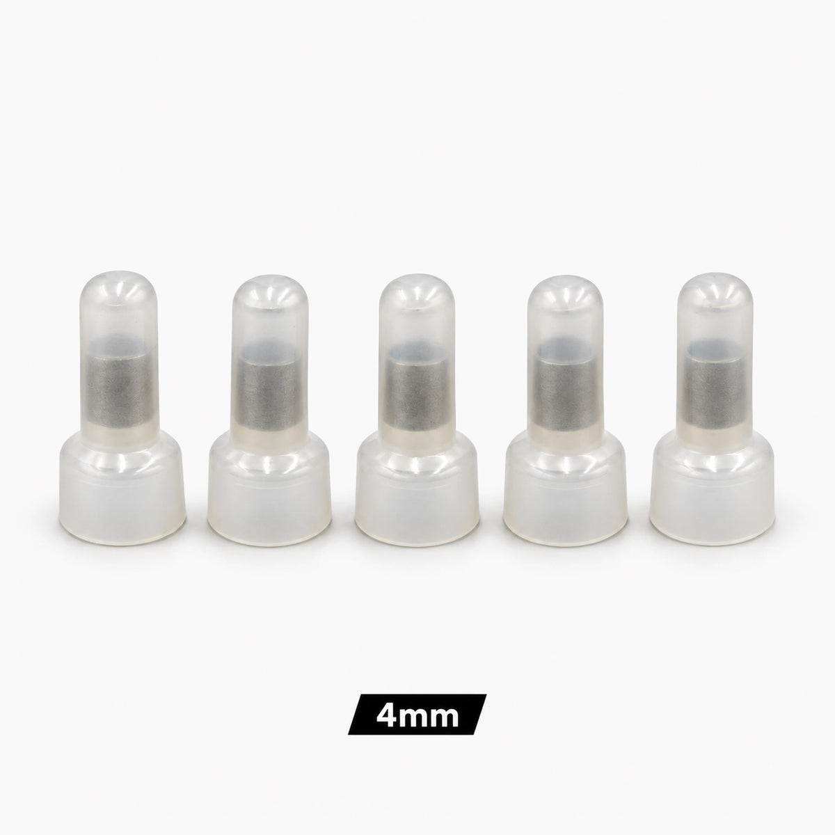 Closed end crimp wire connectors standing upright 4mm