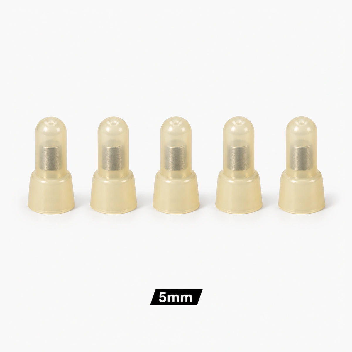Closed end crimp wire connectors standing upright 5mm