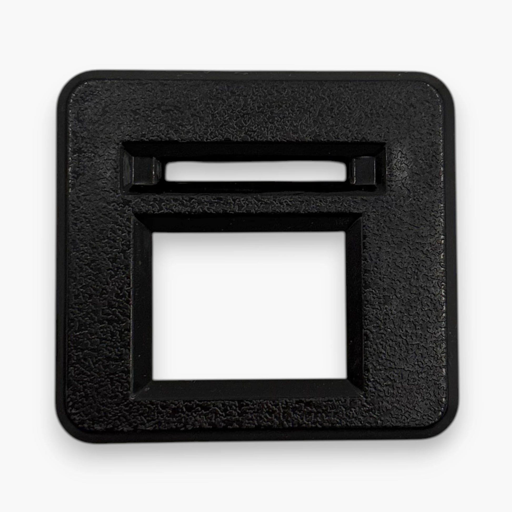 Coin Entry Housing Large Square Frame Set of 2 – Black Textured, Horizontal Coin Slot, Square Validator Opening