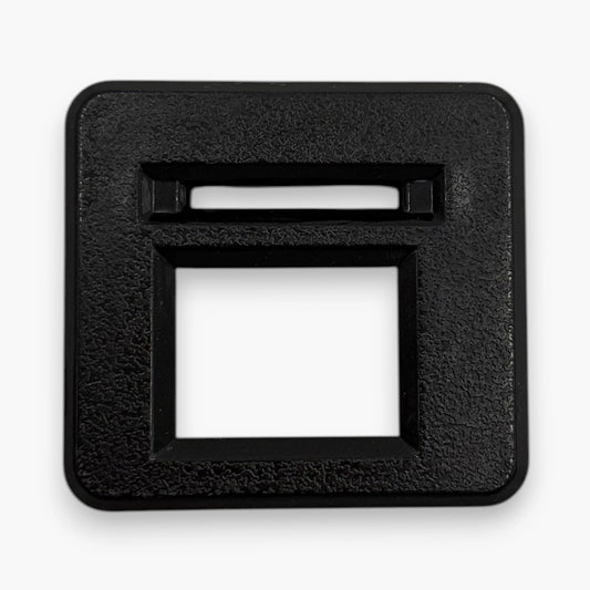 Coin Entry Housing Large Square Frame Set of 2 – Black Textured, Horizontal Coin Slot, Square Validator Opening