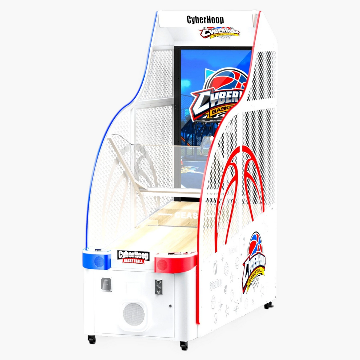 Cyber Hoop Basketball Arcade Game with 65 Inch Vertical LCD Screen