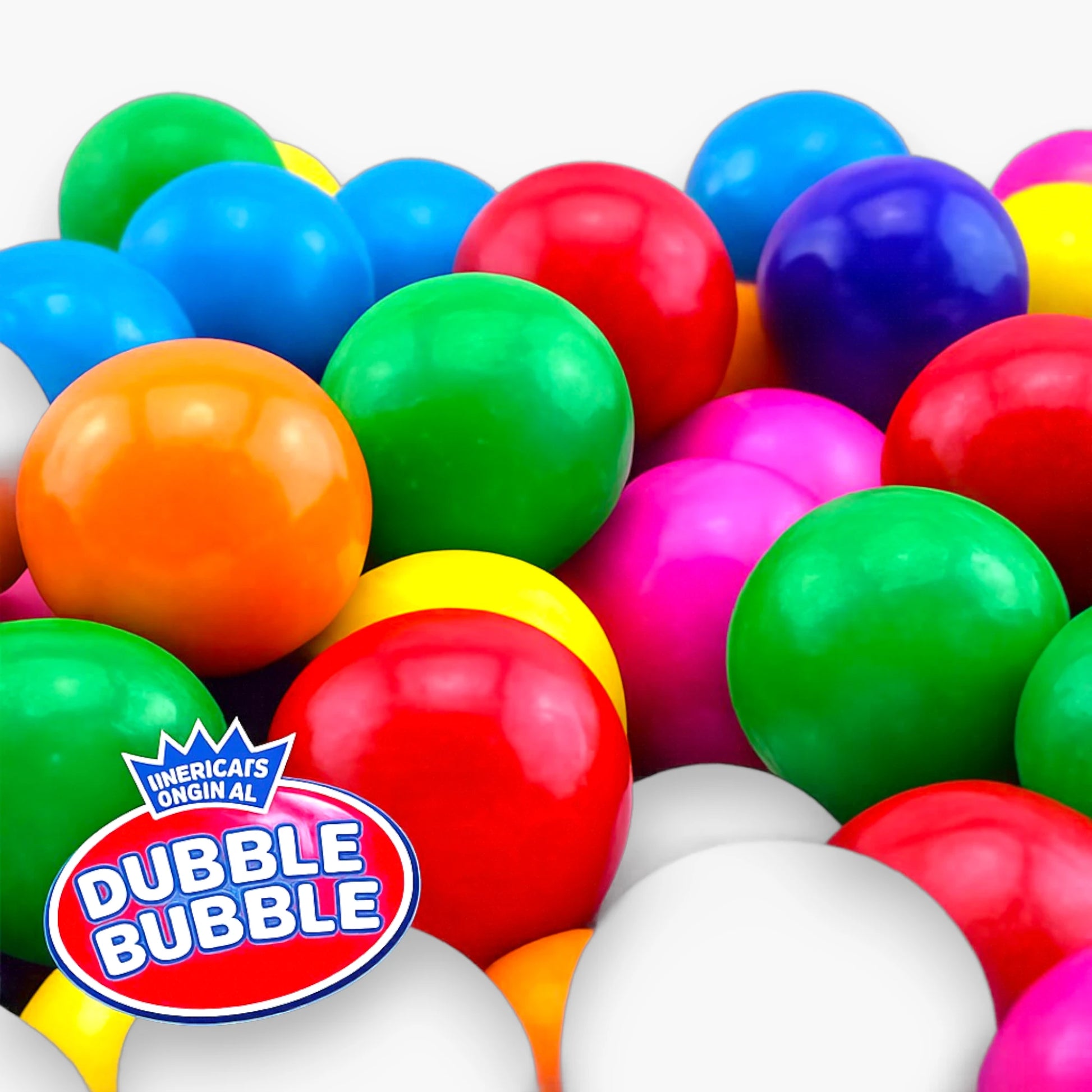 Dubble Bubble Assorted Gumballs 1 Inch 25mm – 285 Count 5LB Bag for Vending Machines