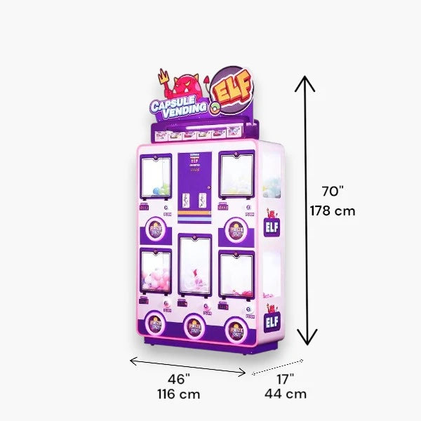 Elf Capsule Toys Vending Machine Dimensions