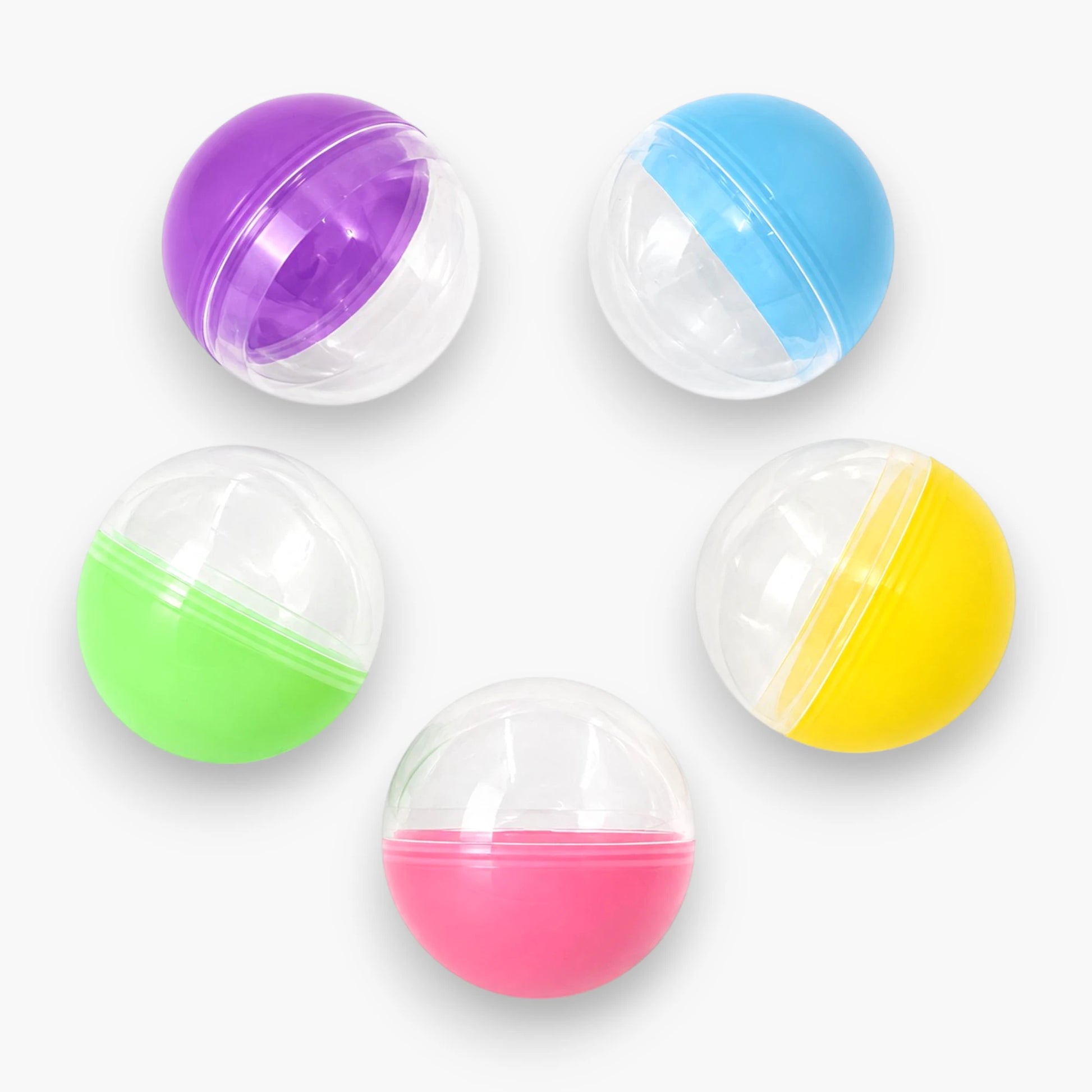 Empty Plastic Capsule Balls 3 Inch 75mm – 500 Count Multicolor for Vending and Claw Machines