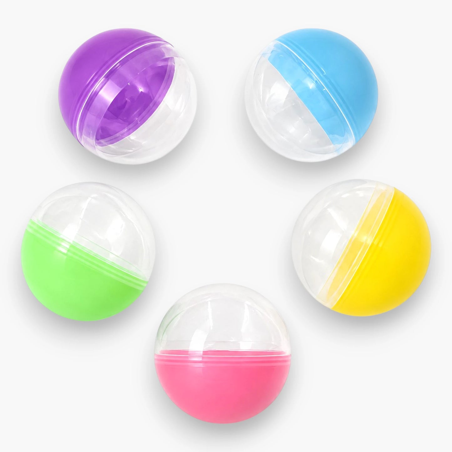 Empty Plastic Capsule Balls 4 Inch 100mm – 300 Count Multicolor for Vending and Claw Machines