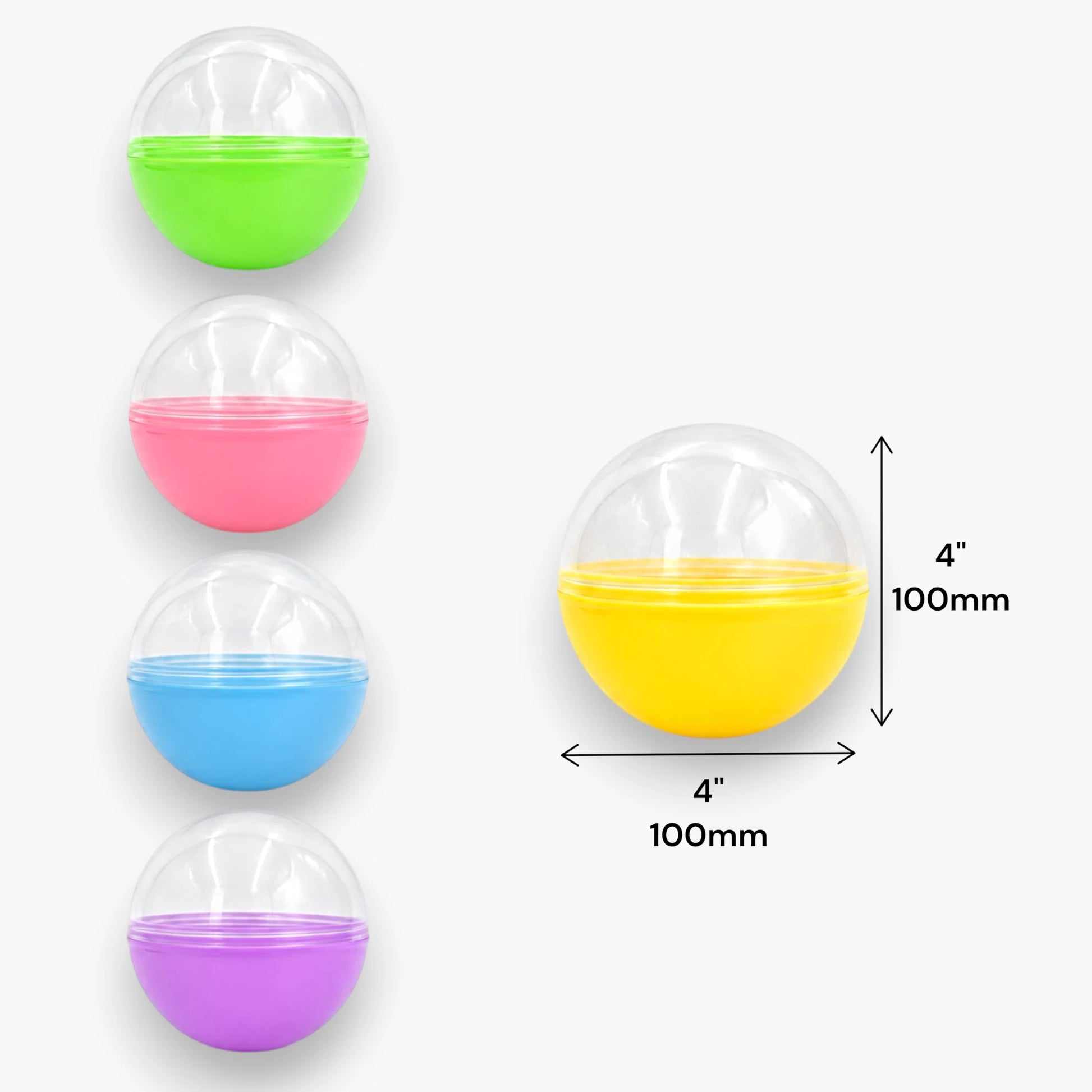 4 Inch Plastic Capsules in Vending Machine – 100mm Diameter