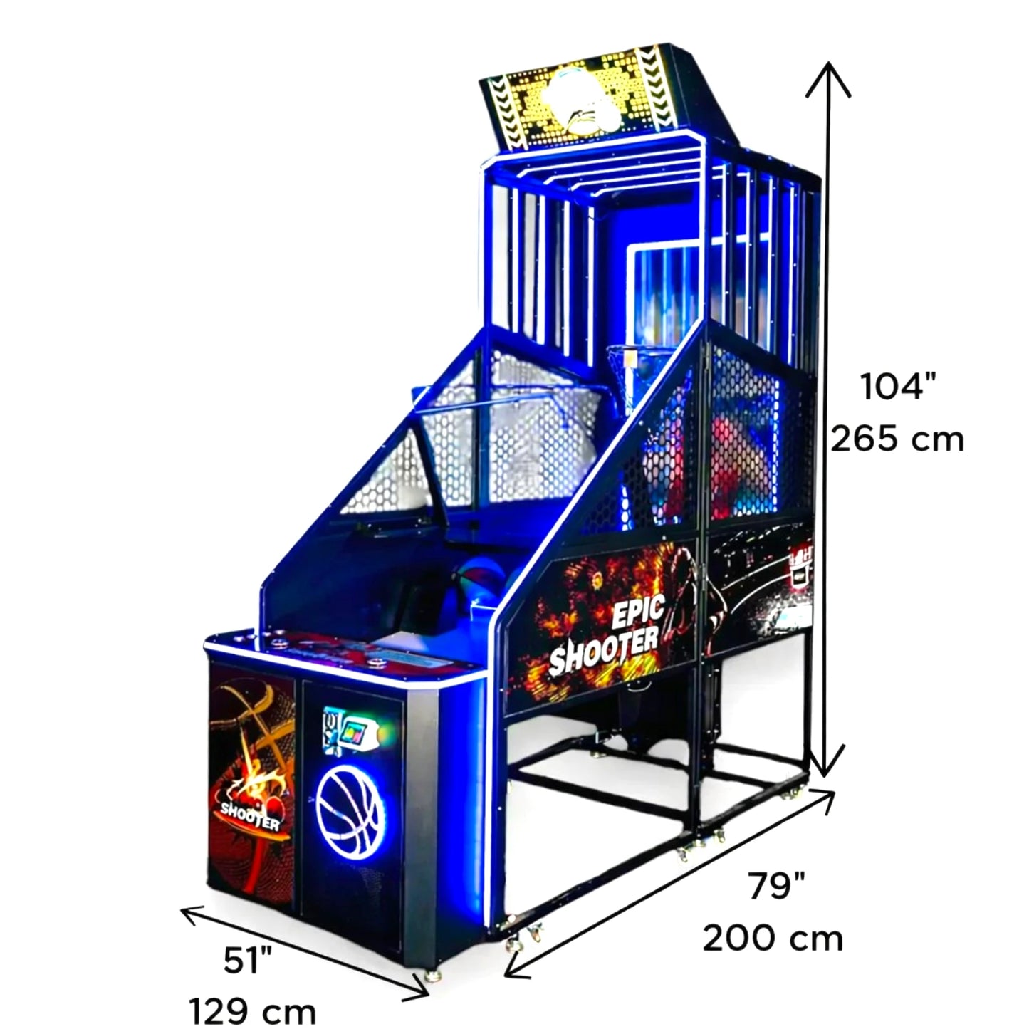 Epic Shooter Arcade Dimensions