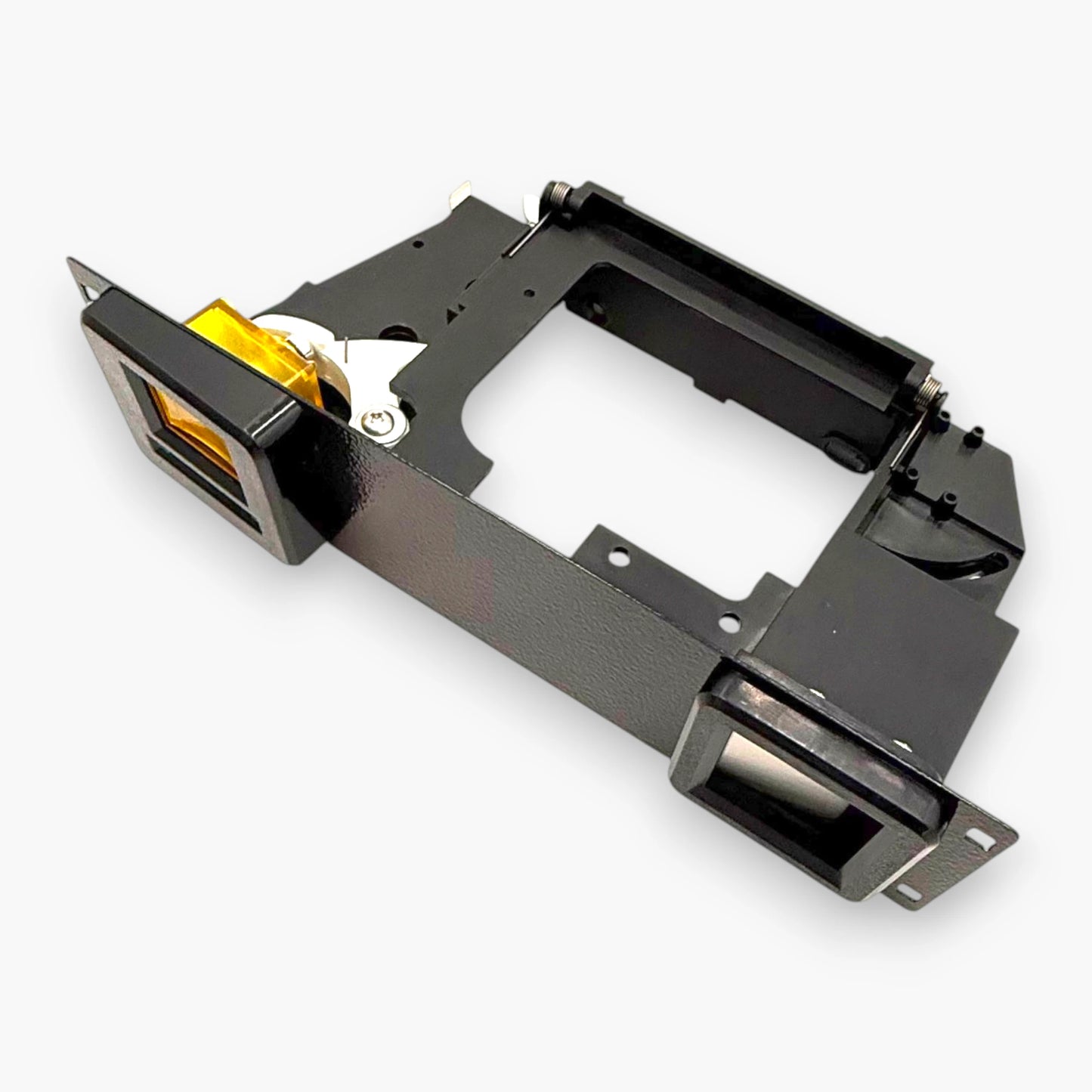 Frame Coin Holder – Side Mounting Tabs and Flanges for Secure Panel Installation in Arcade Cabinet Doors