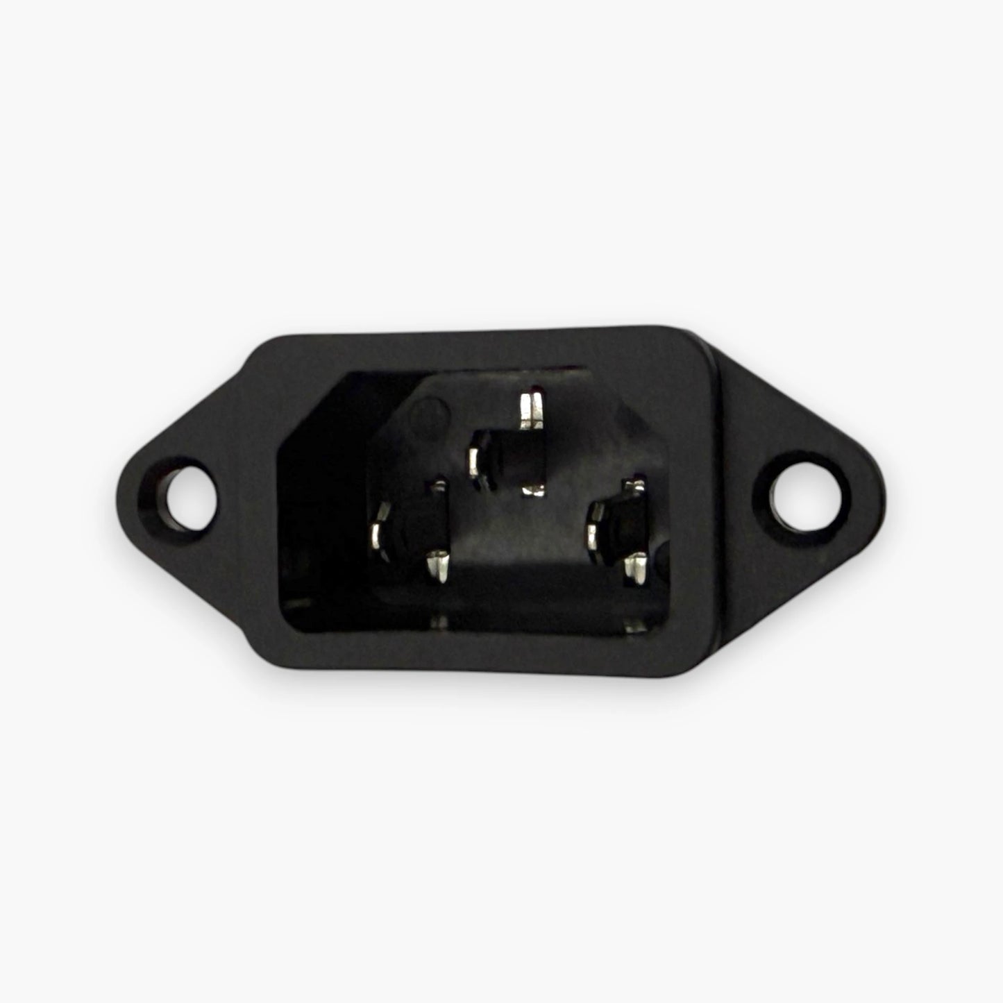 IEC C14 male power inlet compatible with C13 power cord