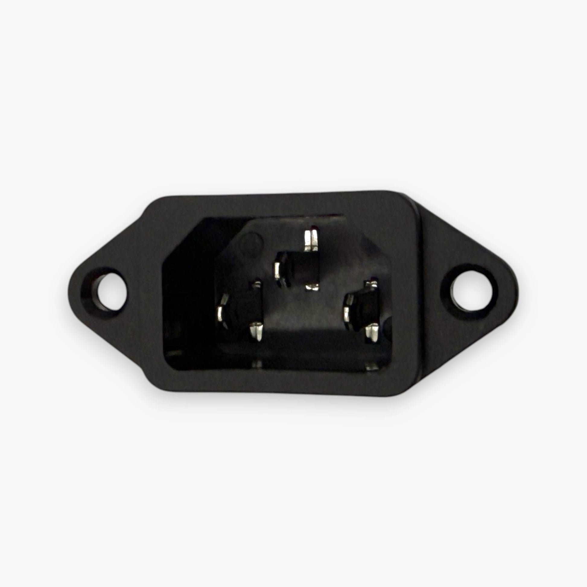 IEC C14 male power inlet compatible with C13 power cord