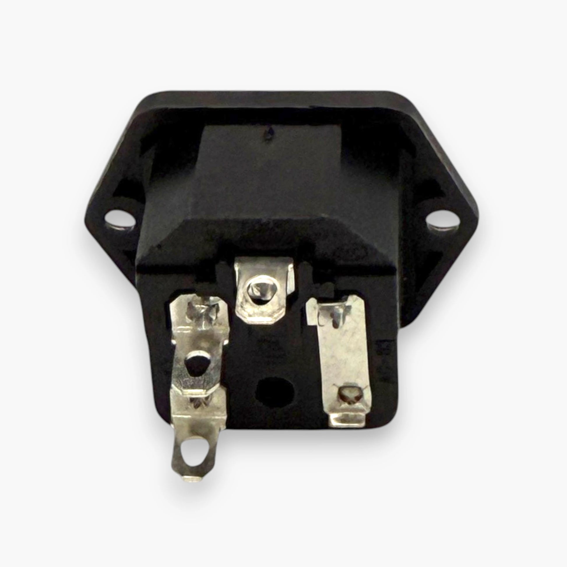 IEC C14 Power Inlet – Two-Hole Panel Mount Design, Secure Installation in Arcade and Vending Machine Panels
