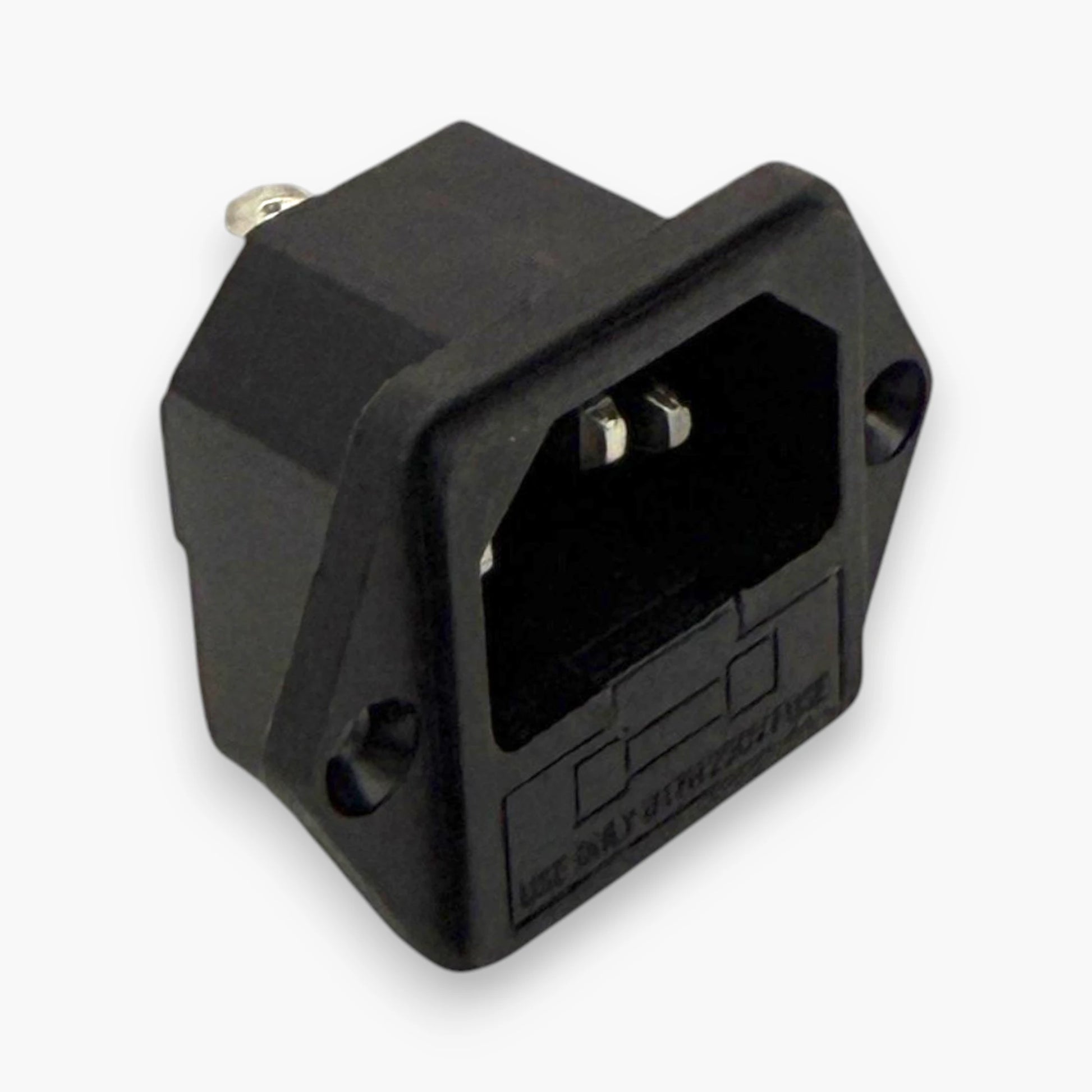 IEC C14 Power Socket – Three Male Pin Contacts, Standard IEC C14 Configuration, 250V 10A Rating