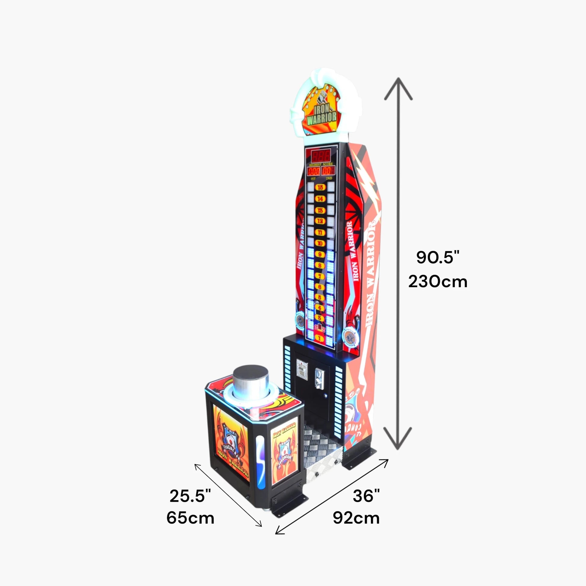 Iron Warrior Hammer Strength Arcade – 25.5 x 36 x 90.5 Inches, 300 lbs, 100W, Metal Cabinet