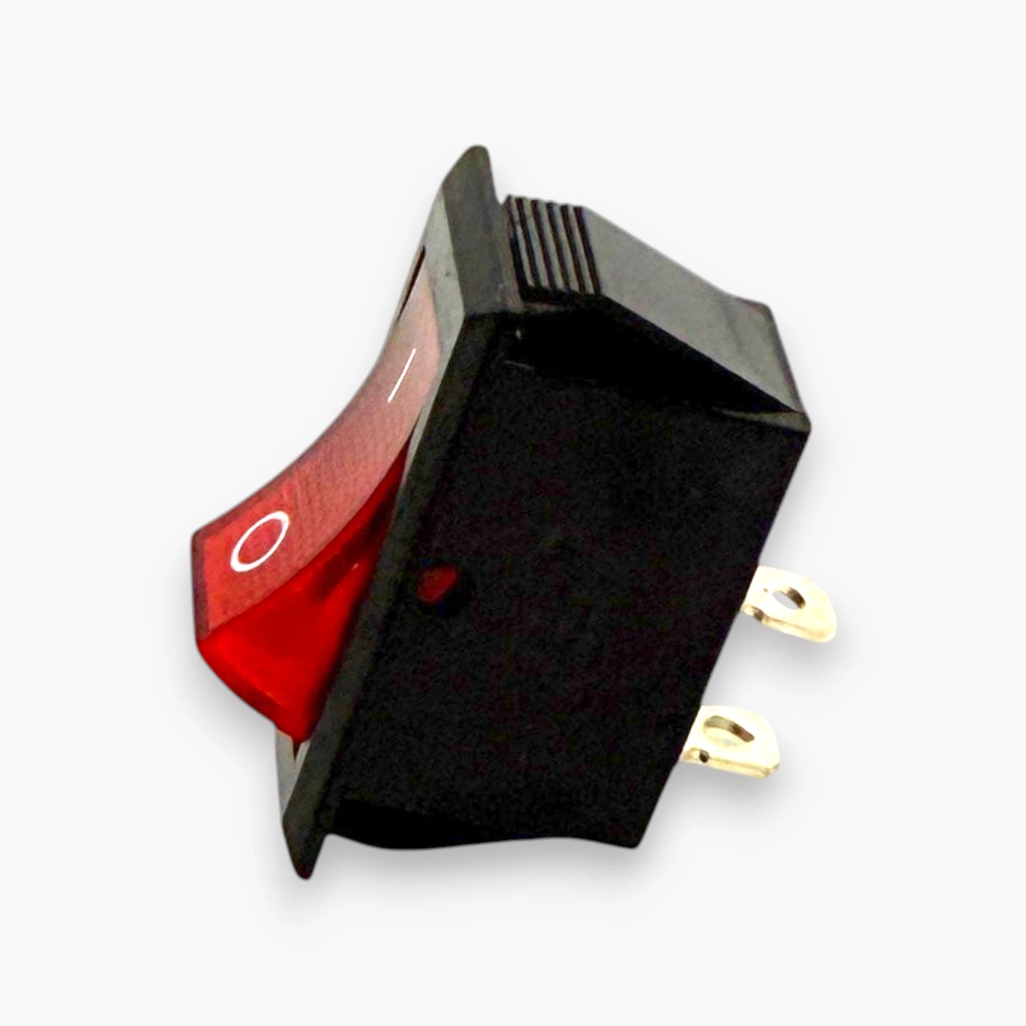 KCD Illuminated ON/OFF Rocker Switch with Red LED – 2-Pin or 4-Pin AC Power Switch, Black (Set of 10)