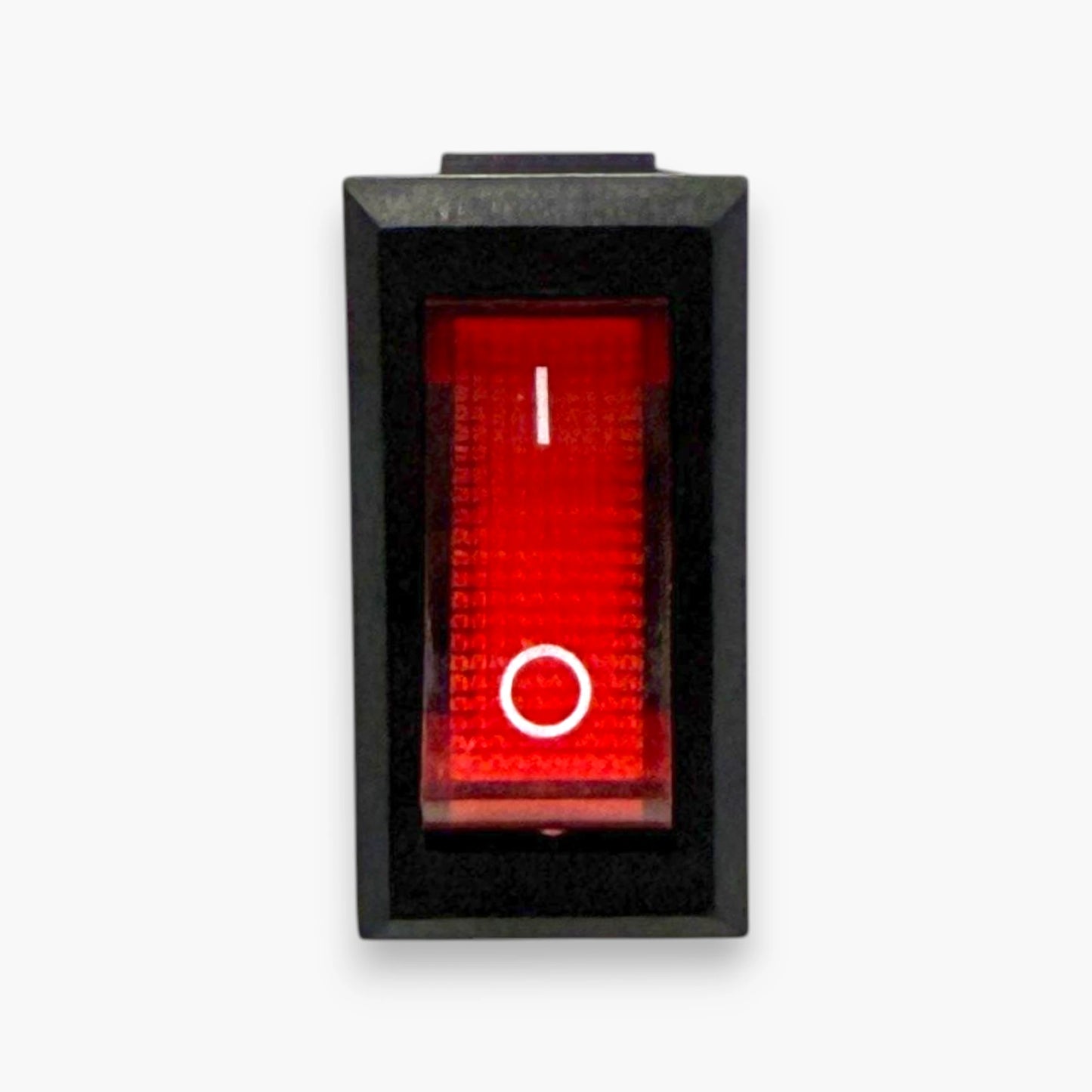 KCD Illuminated ON/OFF Rocker Switch with Red LED – 2-Pin or 4-Pin AC Power Switch, Black (Set of 10)