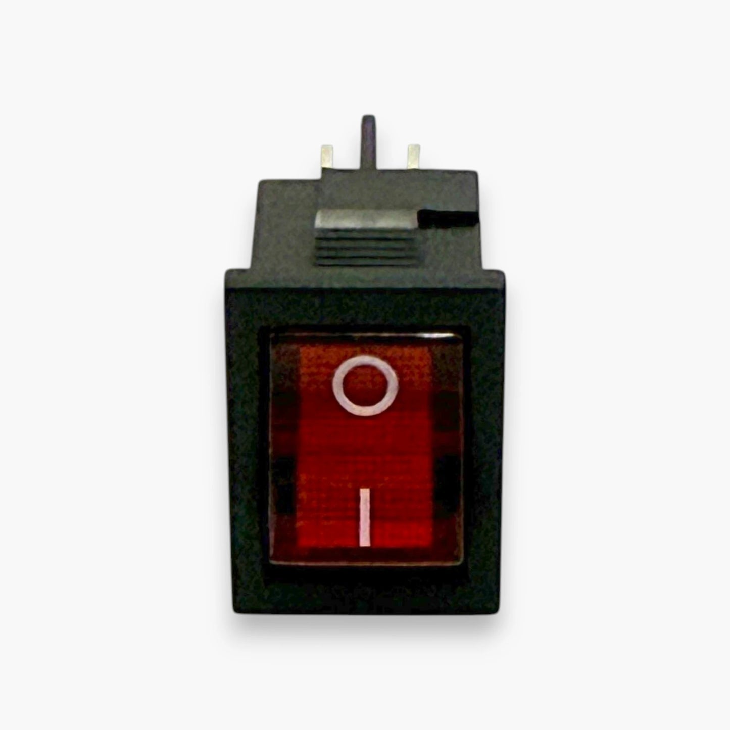 KCD Illuminated ON/OFF Rocker Switch with Red LED – 2-Pin or 4-Pin AC Power Switch, Black (Set of 10)