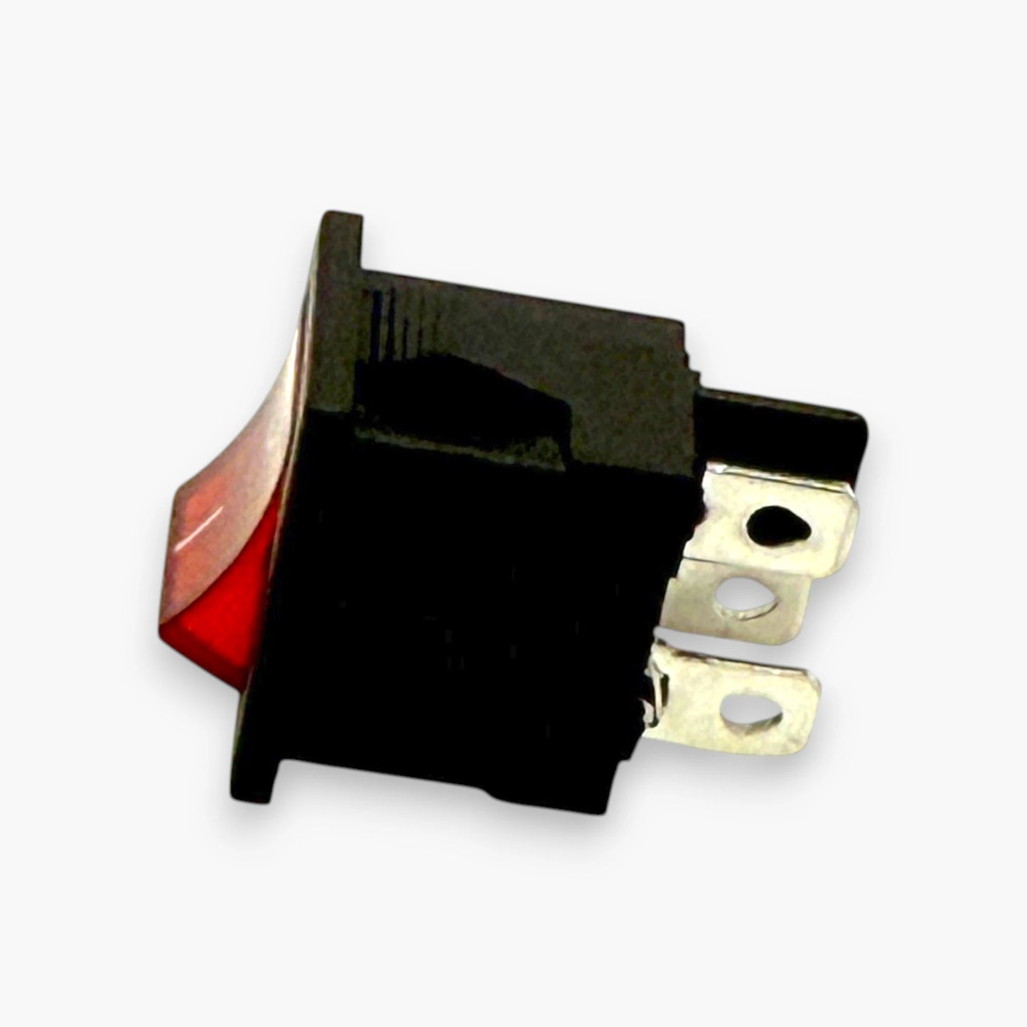 KCD Illuminated ON/OFF Rocker Switch with Red LED – 2-Pin or 4-Pin AC Power Switch, Black (Set of 10)