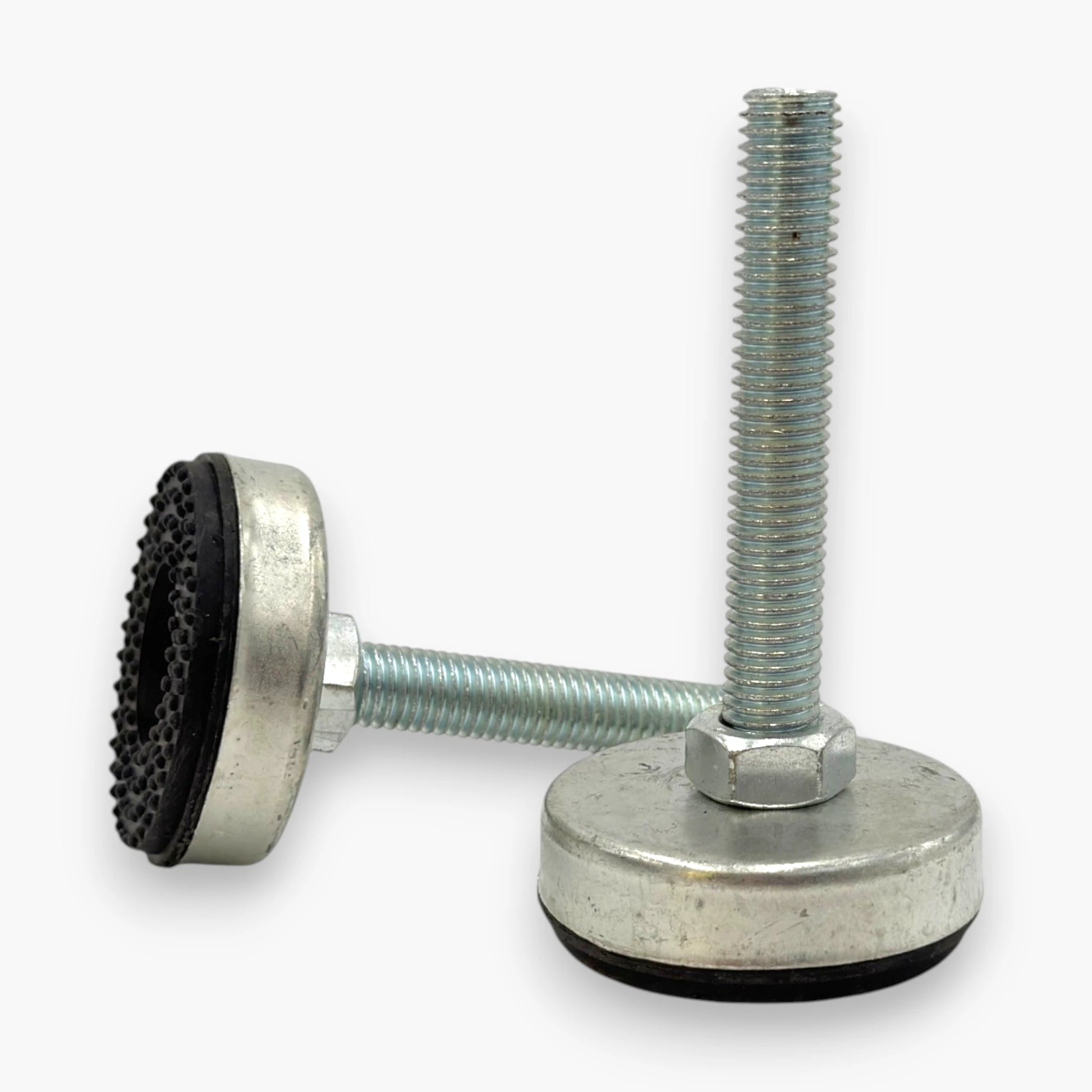 Adjustable furniture leveling foot with galvanized steel thread