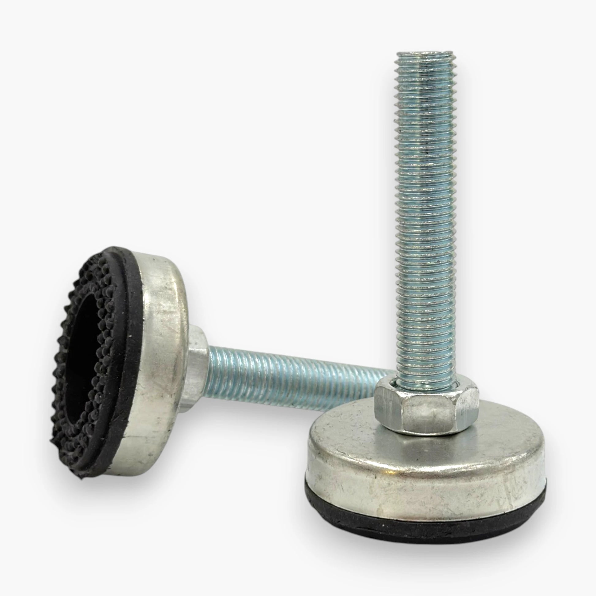 Rubber anti-slip base for heavy-duty leveling foot