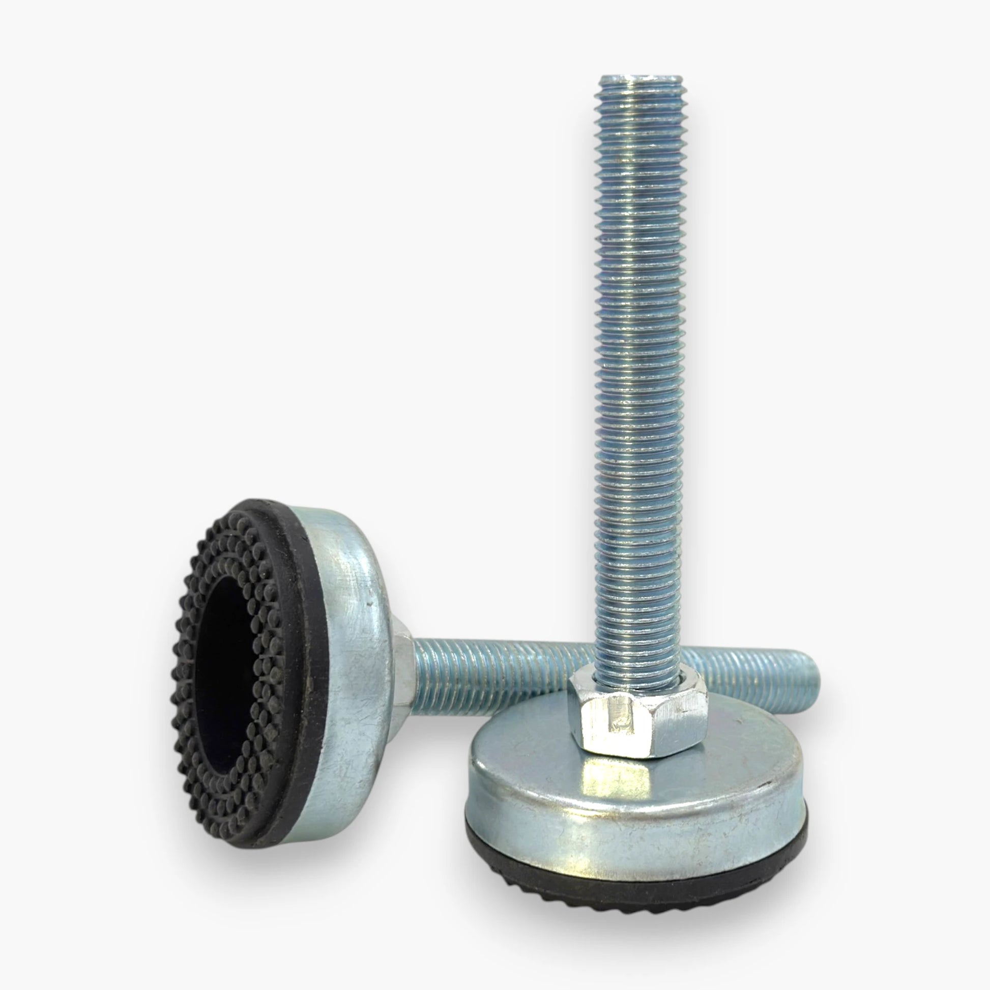Threaded adjustable leveling feet for vending and arcade machines