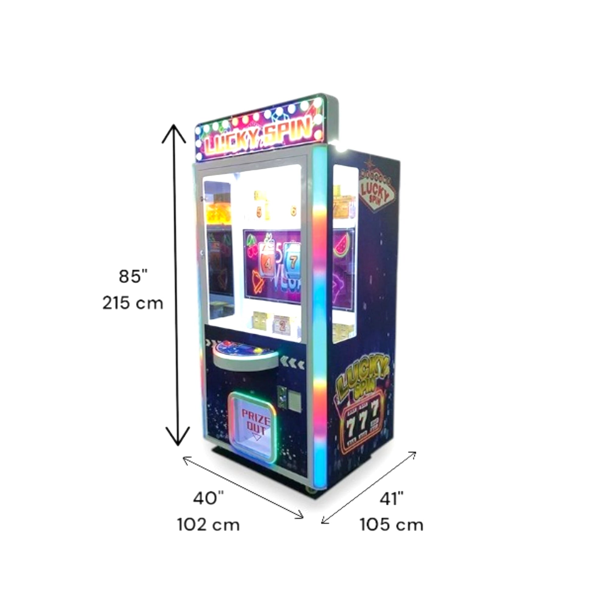 Lucky Spin Prize Machine Dimensions