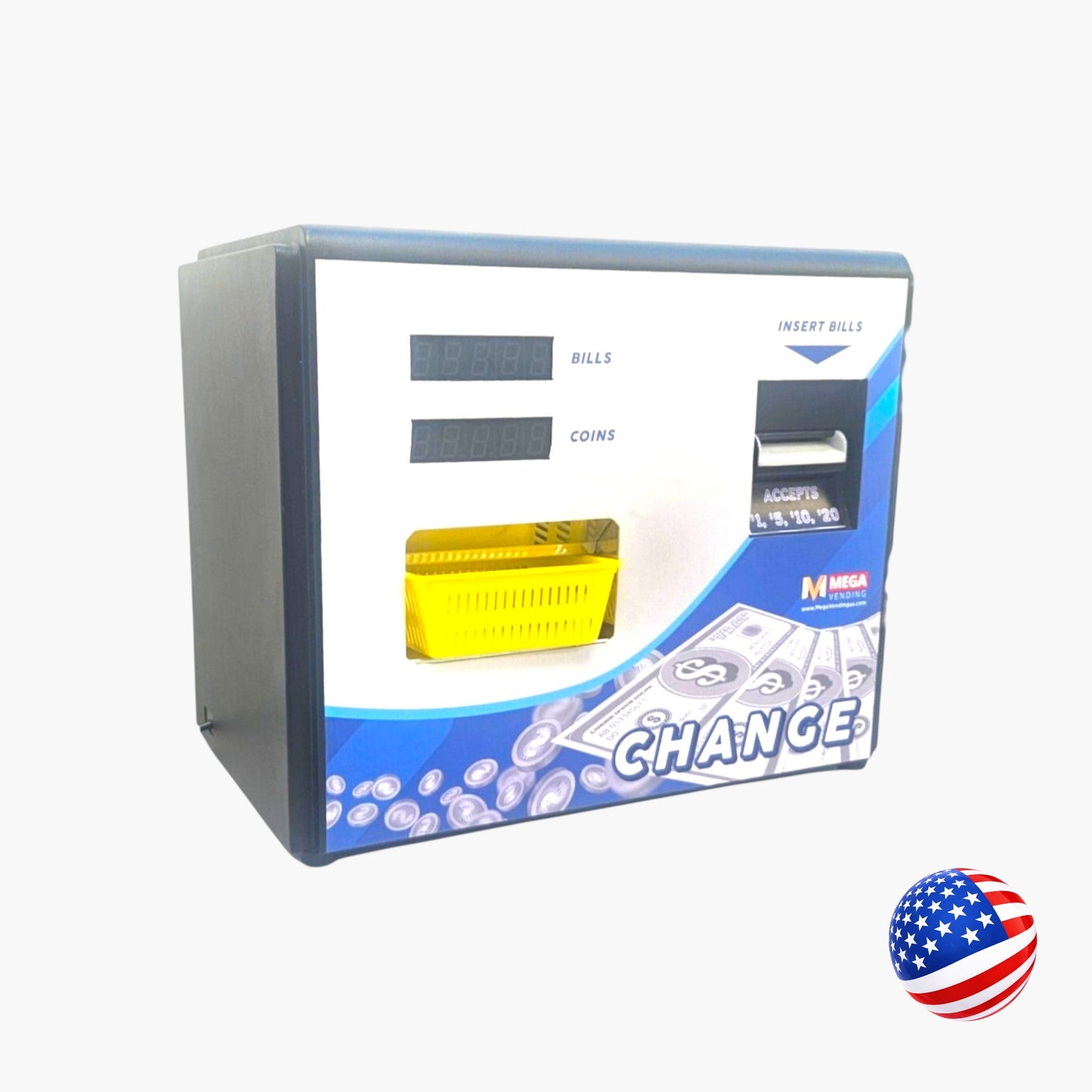 MV-101 BB Rear Load Dollar Bill to Coin/Token Changer – Black