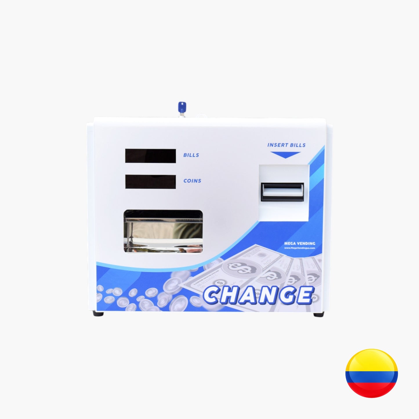 MV-101 BW Rear Load Dollar Bill to Coin/Token Changer – White