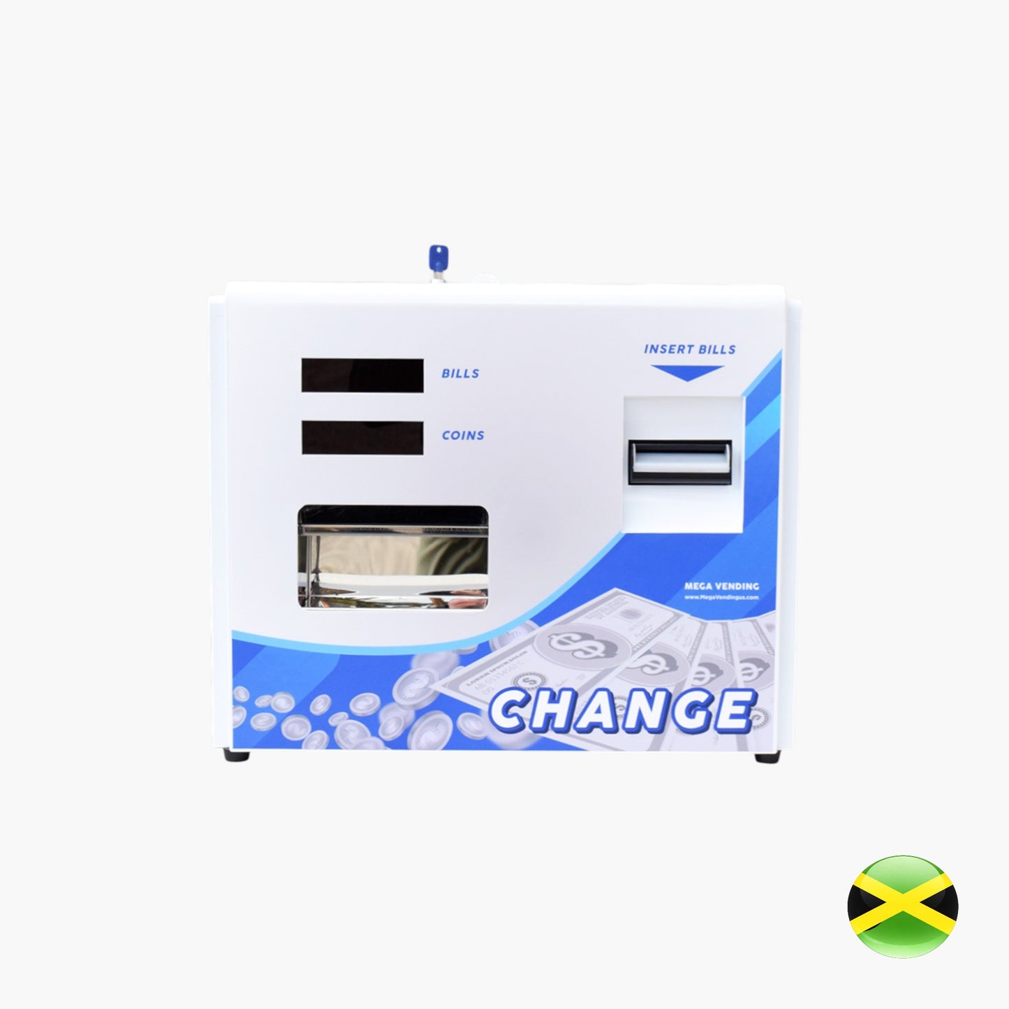 MV-101 BW Rear Load Dollar Bill to Coin/Token Changer – White