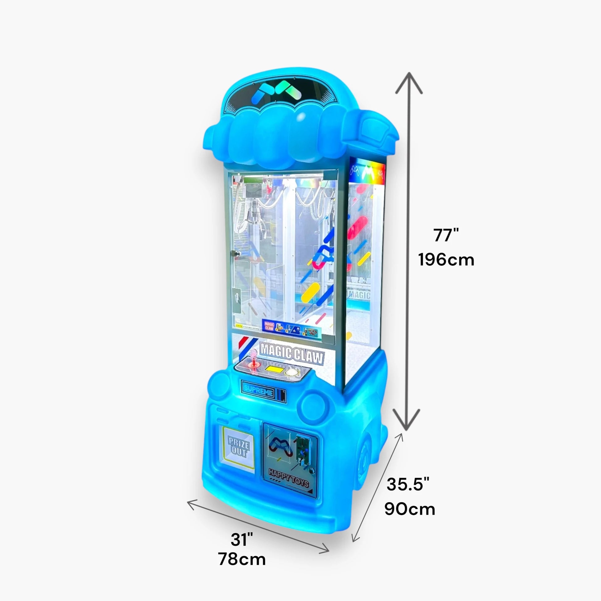 Magic Bus Claw Machine Dimensions