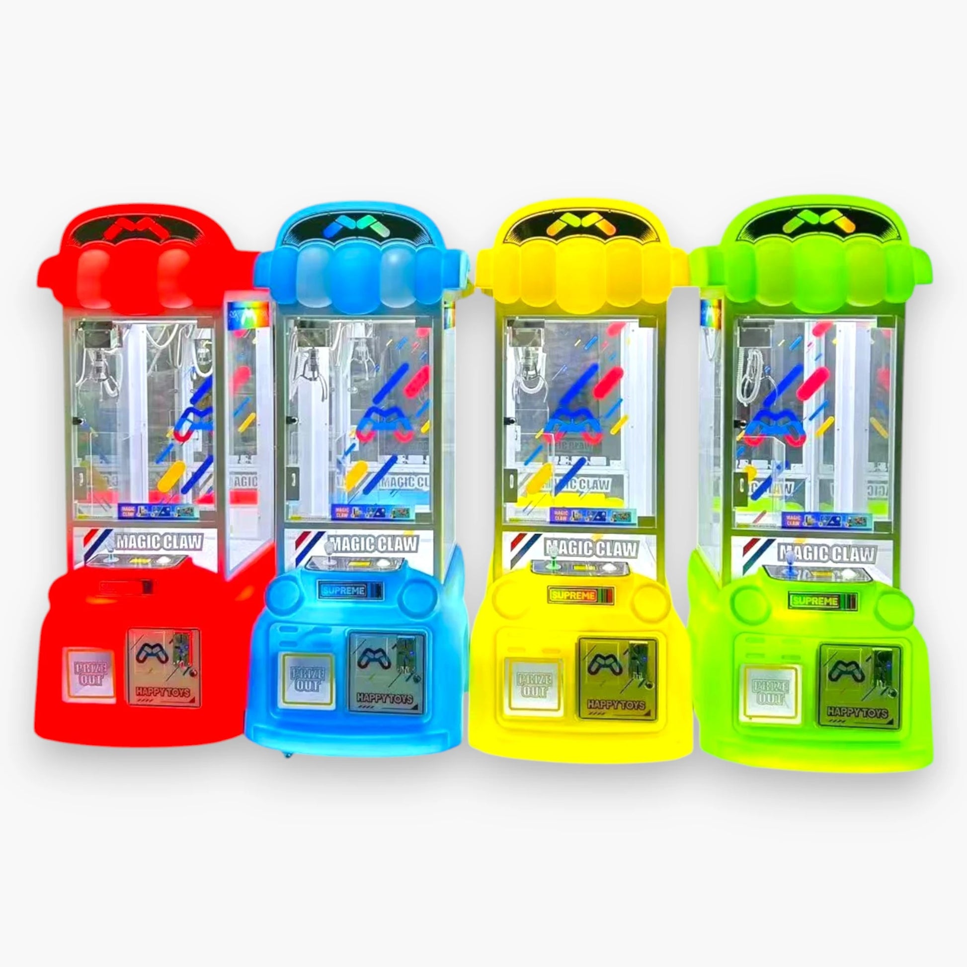 Magic Bus Claw Machine – Joystick Controlled Claw, Clear Prize Display Window, Accepts Plush Toys and Capsules