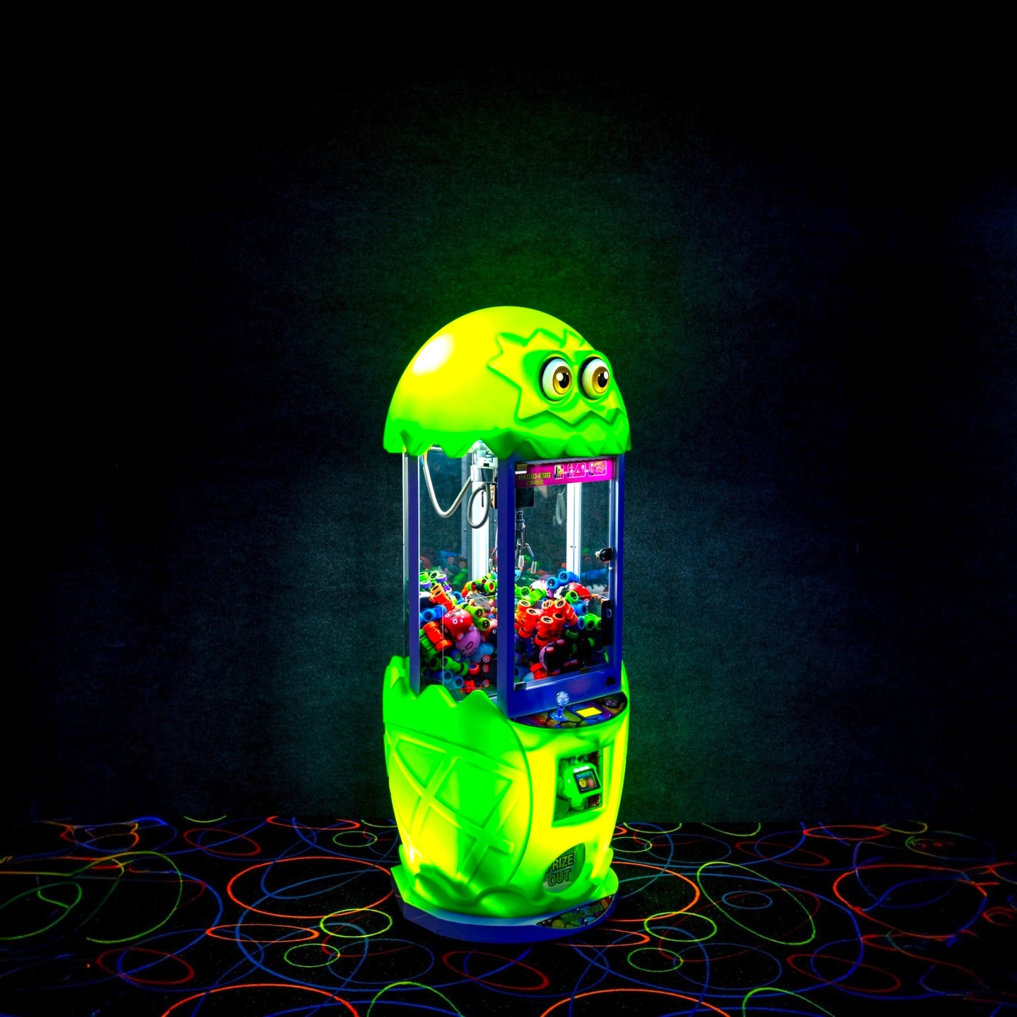 Magic Egg Claw Machine – Coin Operated, Joystick Claw, 3 Win Modes, 4 Colors, Optional Bill Acceptor & Nayax - New