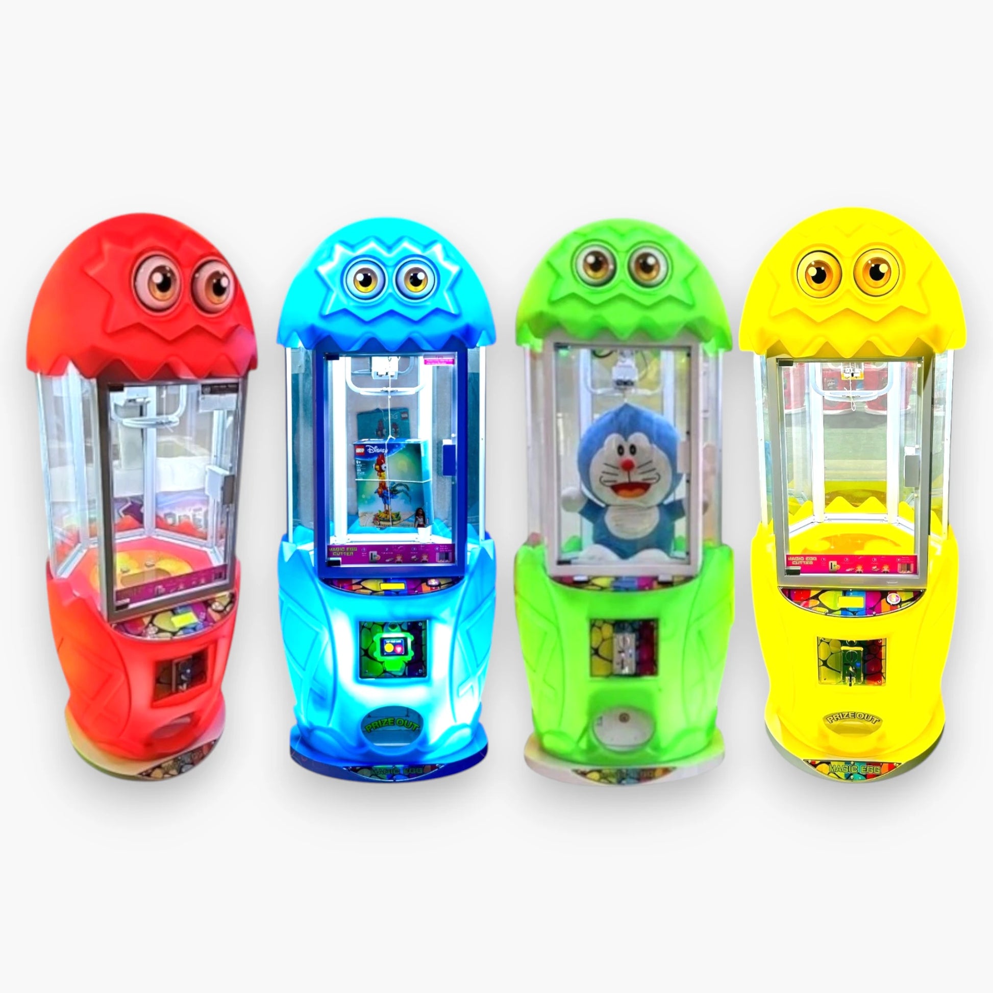 Magic Egg Cut the Rope Prize Machine – Egg-Shaped Design, LED Lighting, Coin Operated, Available in 4 Colors